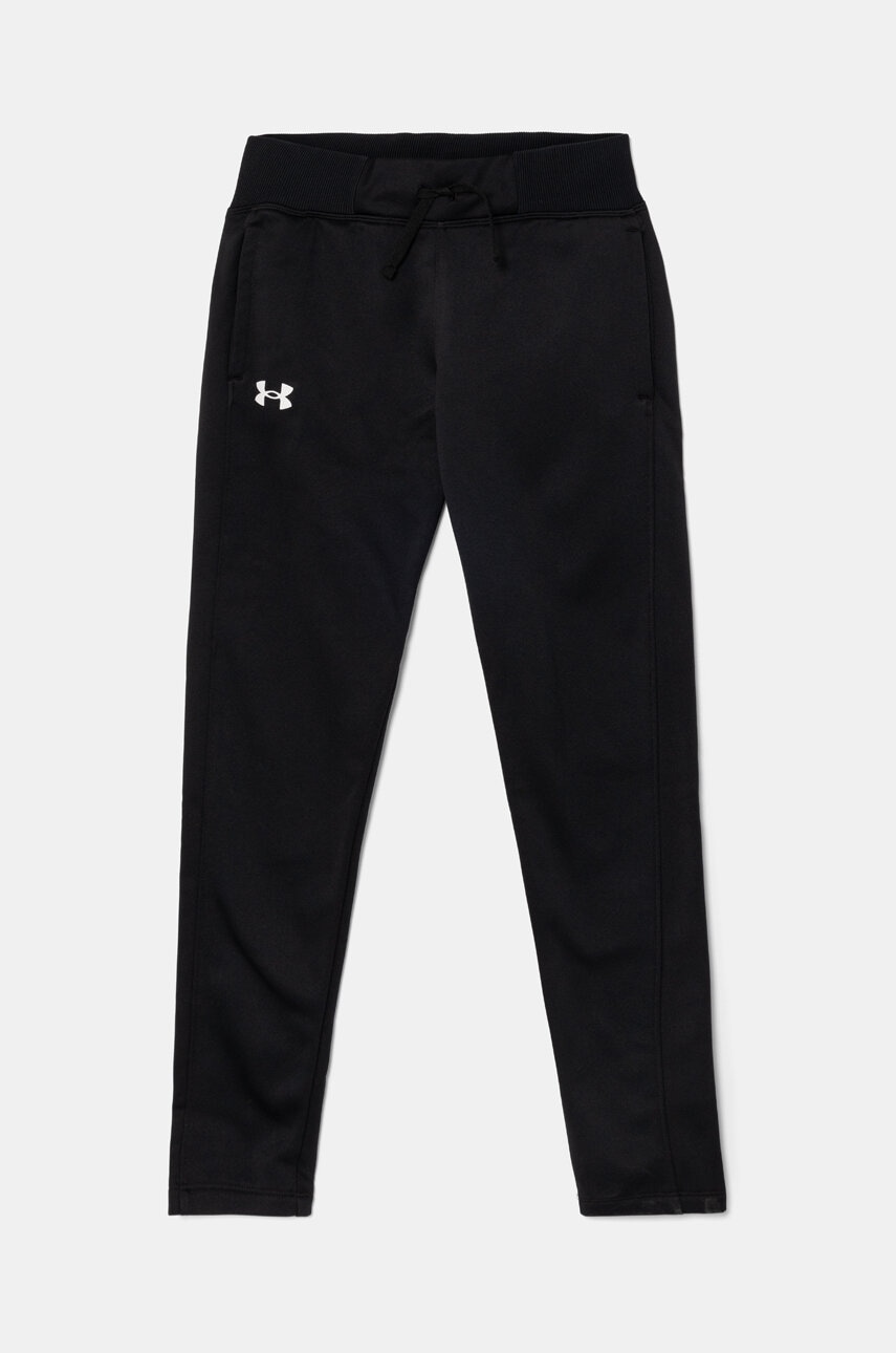 Under Armour pantaloni de trening pentru copii Fleece Pants culoarea negru, neted, 1356489