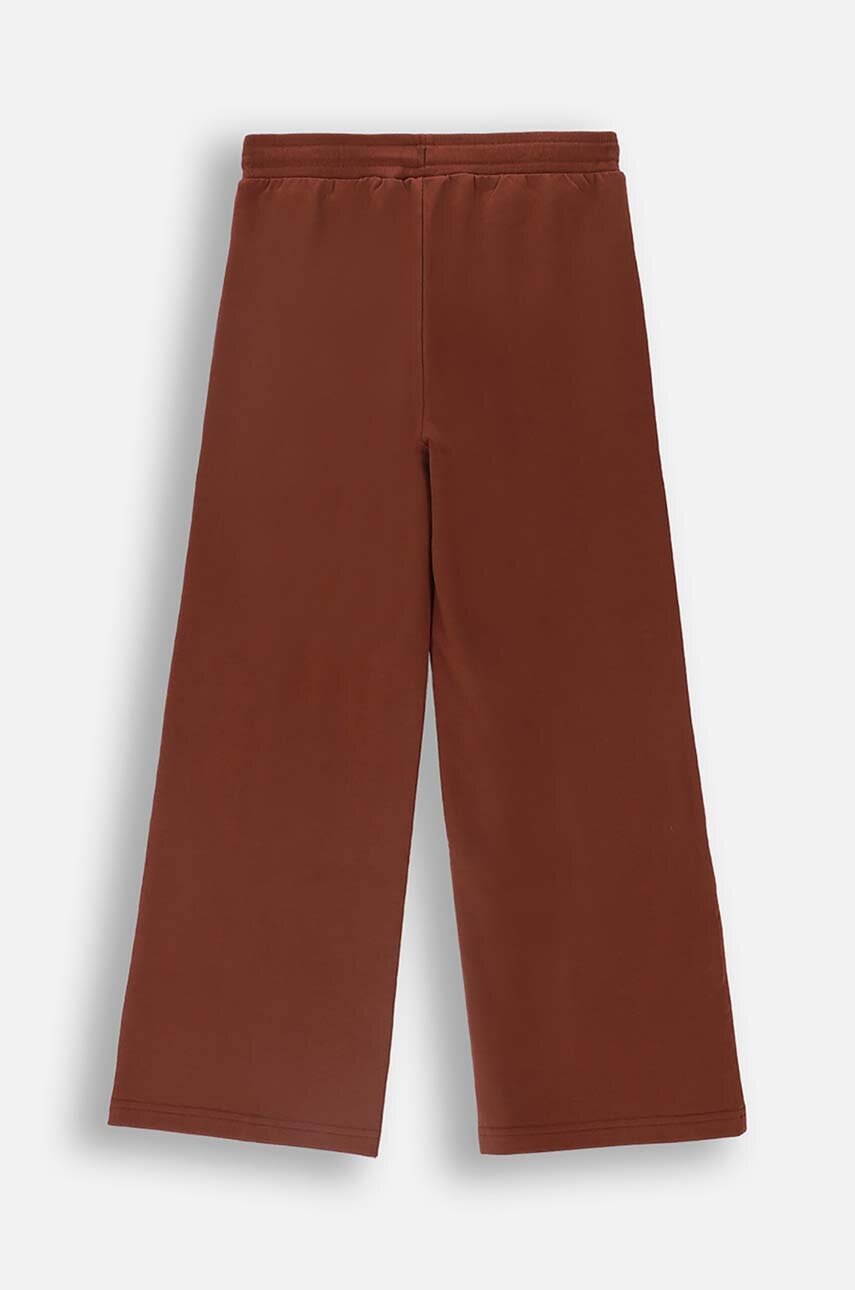 Детские хлопковые штаны Coccodrillo цвет коричневый однотонные RODEO GIRL JUNIOR