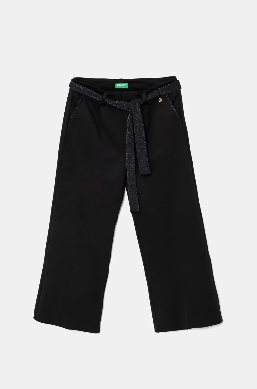 United Colors of Benetton pantaloni copii culoarea negru, neted, 461BCF042