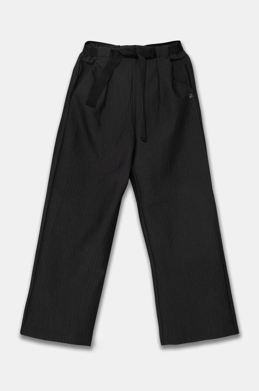 United Colors of Benetton pantaloni copii culoarea negru, cu imprimeu, 4ZLJCF03X