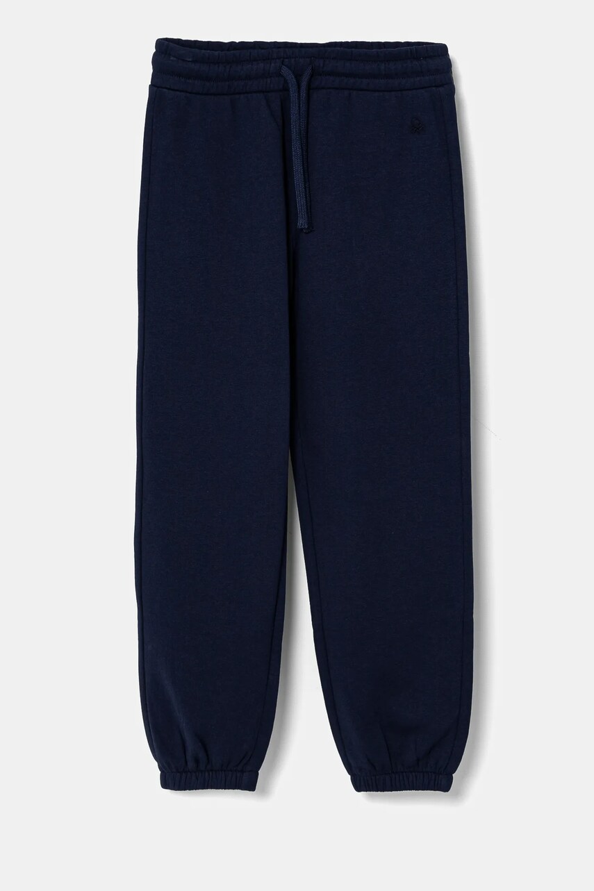 United Colors of Benetton pantaloni de trening pentru copii culoarea albastru marin, neted, 39M2CF05I