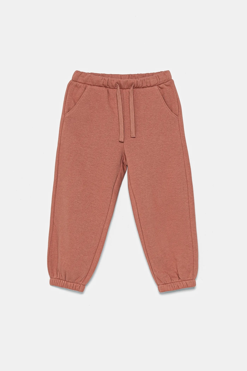 United Colors of Benetton pantaloni de trening pentru copii culoarea portocaliu, neted, 39M2GF04F