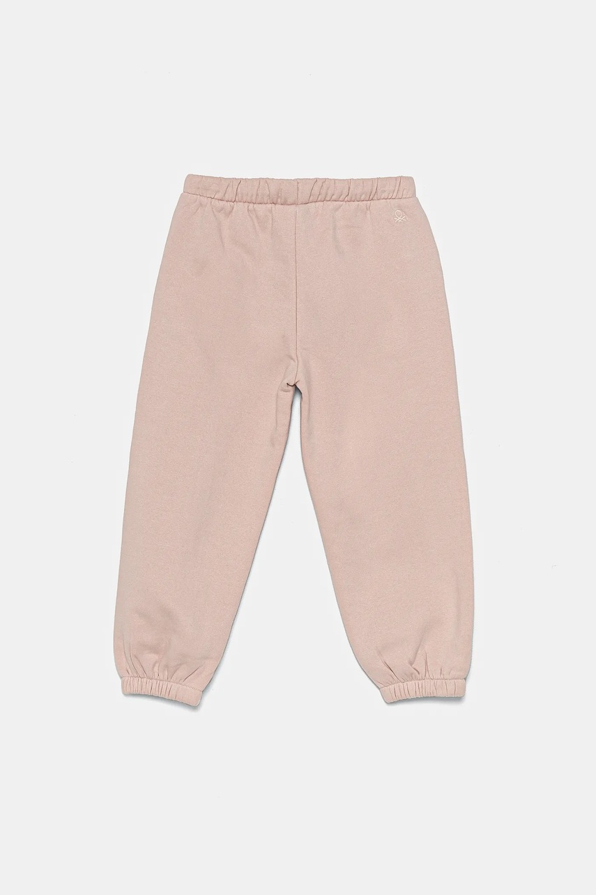 Дитячі спортивні штани United Colors of Benetton колір рожевий однотонні 39M2GF04F