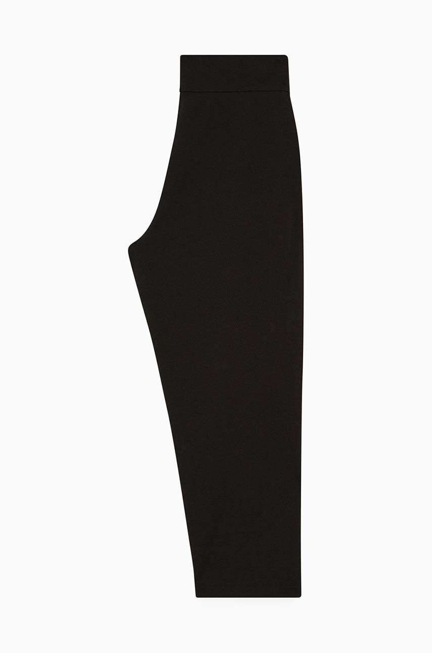 Дитячі штани Patrizia Pepe A470 колір чорний однотонні 7P0351 Дитячі штани Patrizia Pepe A470 колір чорний однотонні 7P0351