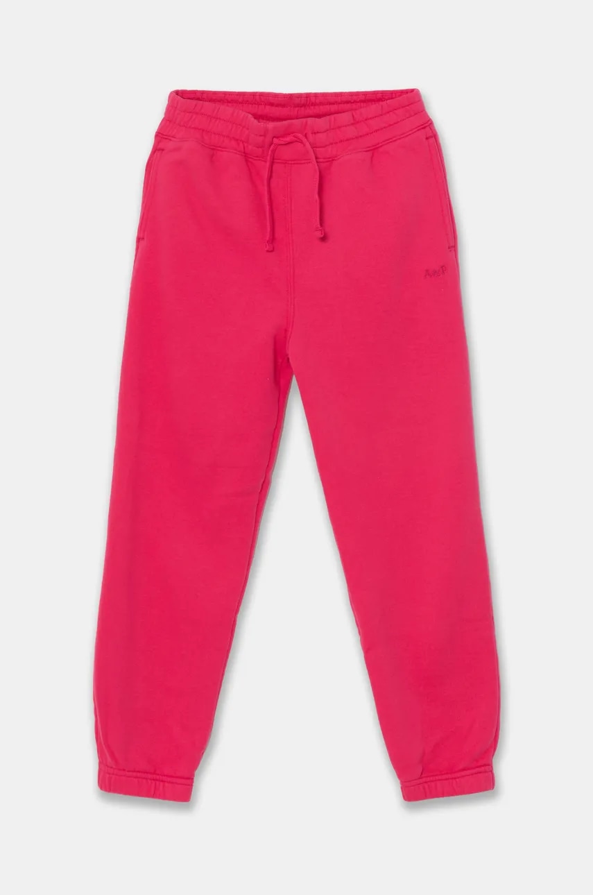 Abercrombie & Fitch pantaloni de trening pentru copii culoarea violet, melanj