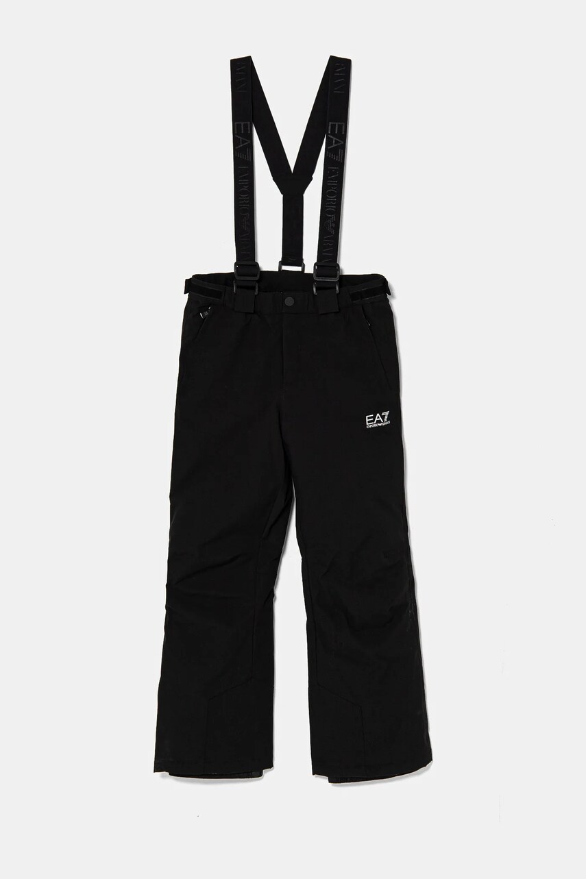 EA7 Emporio Armani pantaloni de schi pentru copii culoarea negru, 6DBP01 BNKCZ