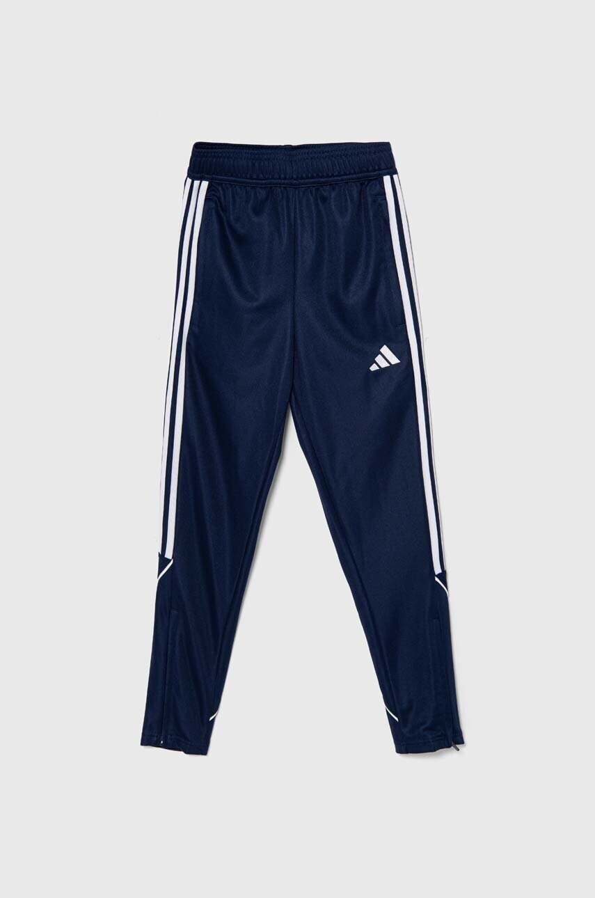adidas Performance pantaloni de trening pentru copii TIRO23 L PNT culoarea albastru marin, cu imprimeu, HS3544