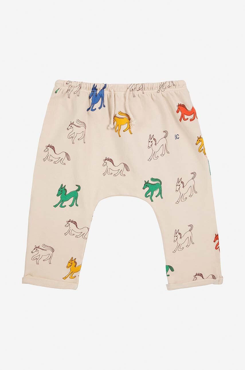 Детские спортивные штаны Bobo Choses Wonder Horse цвет бежевый с узором 224AB060