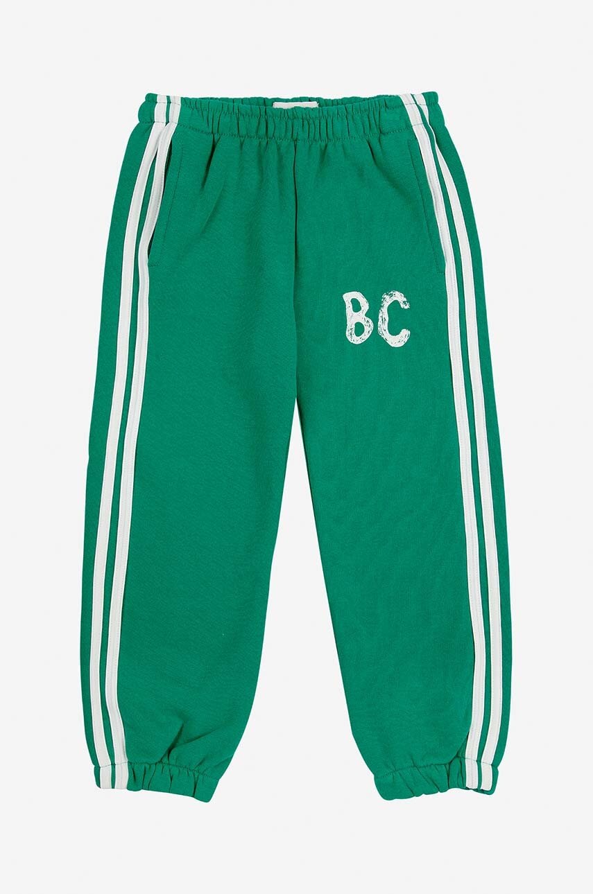 Детские хлопковые штаны Bobo Choses цвет зелёный 224AC082 Детские хлопковые штаны Bobo Choses цвет зелёный 224AC082