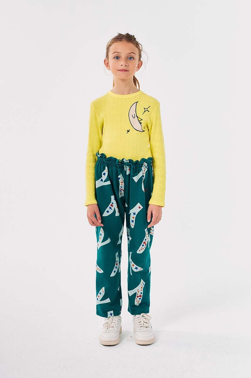 

Детски спортен панталон Bobo Choses Magic Shoe в зелено с десен 224AC087, Тюркоазен