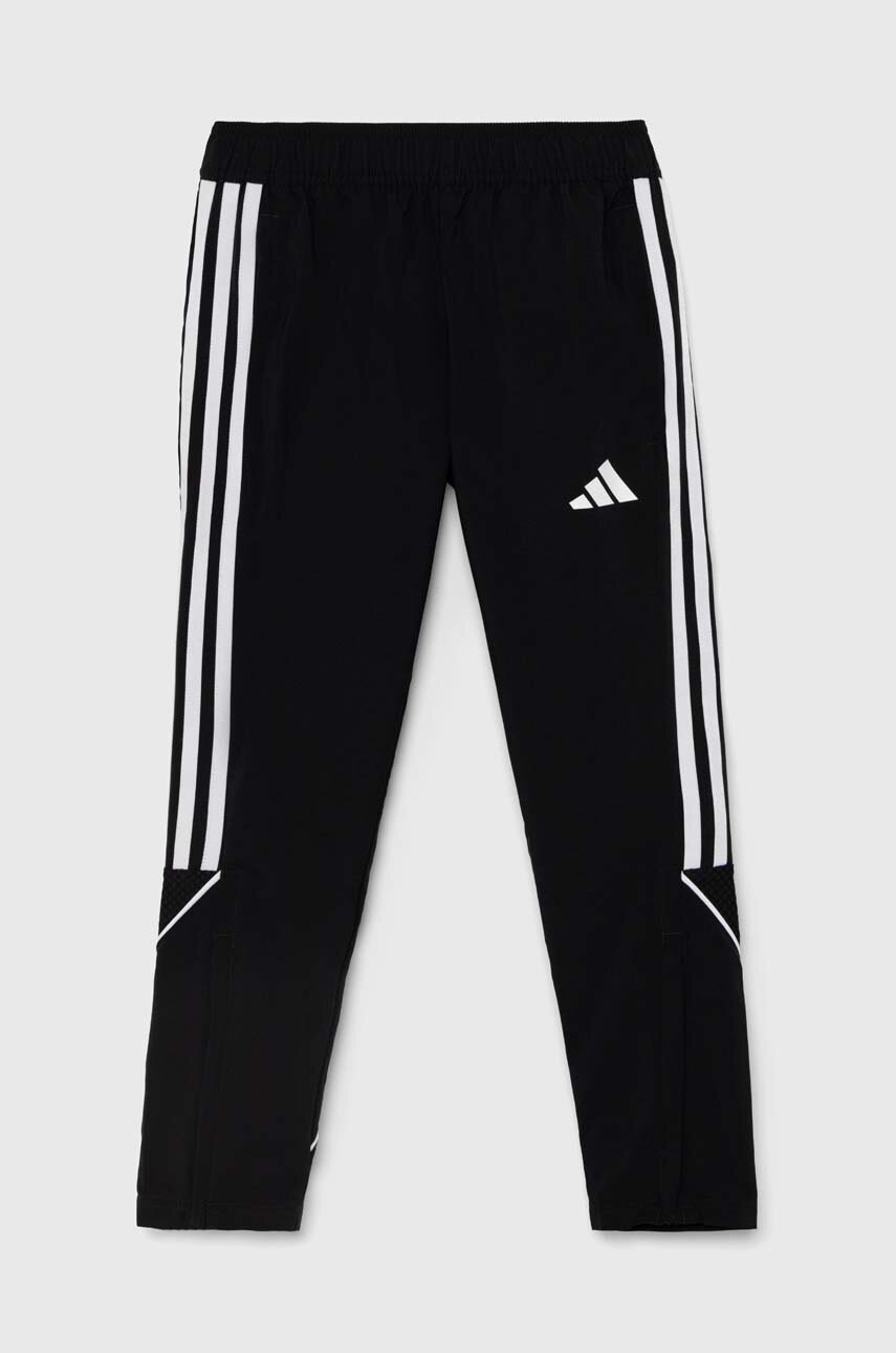 Детские спортивные штаны adidas Performance TIRO23L WOVPNTY цвет чёрный с аппликацией IB5014