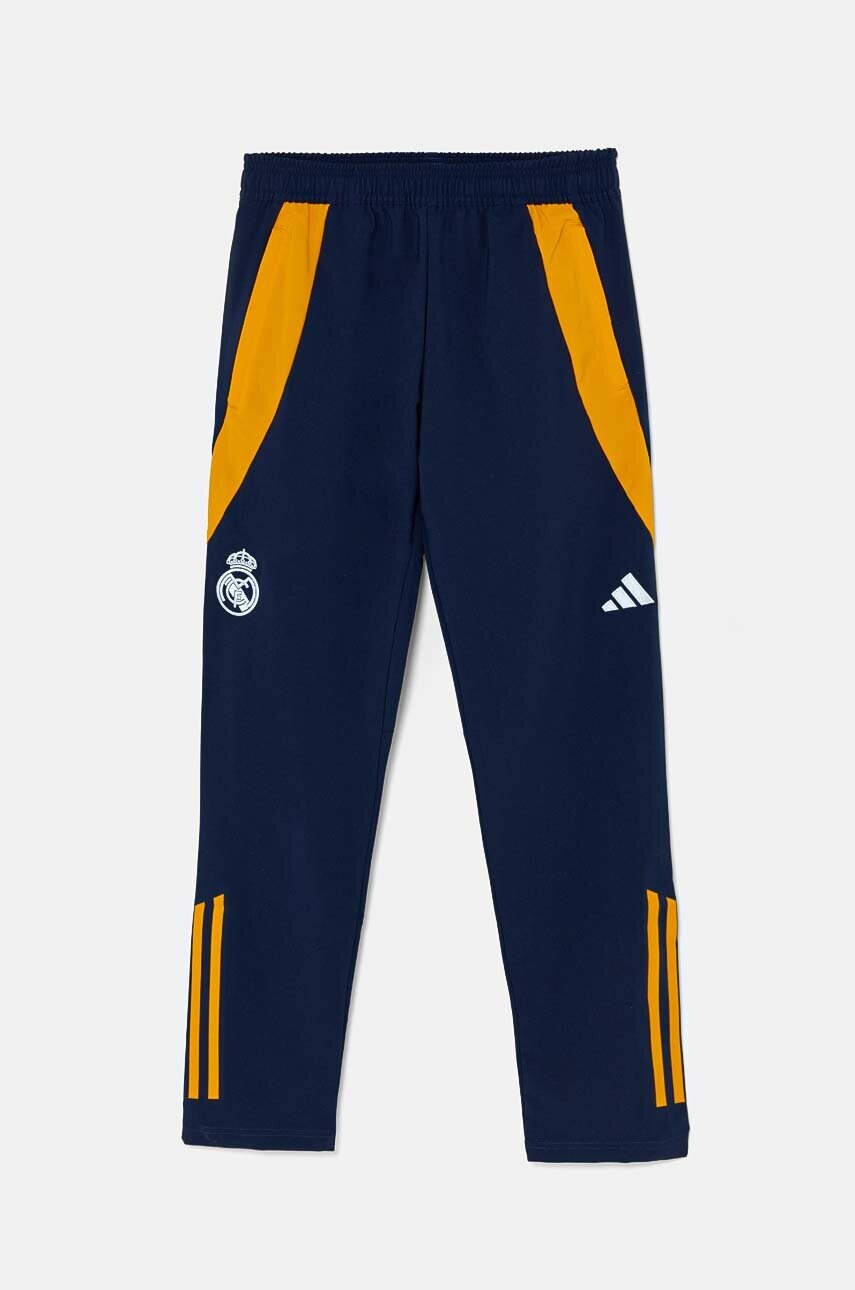 adidas Performance pantaloni de trening pentru copii REAL PRE PNT culoarea albastru marin, modelator, IT5149
