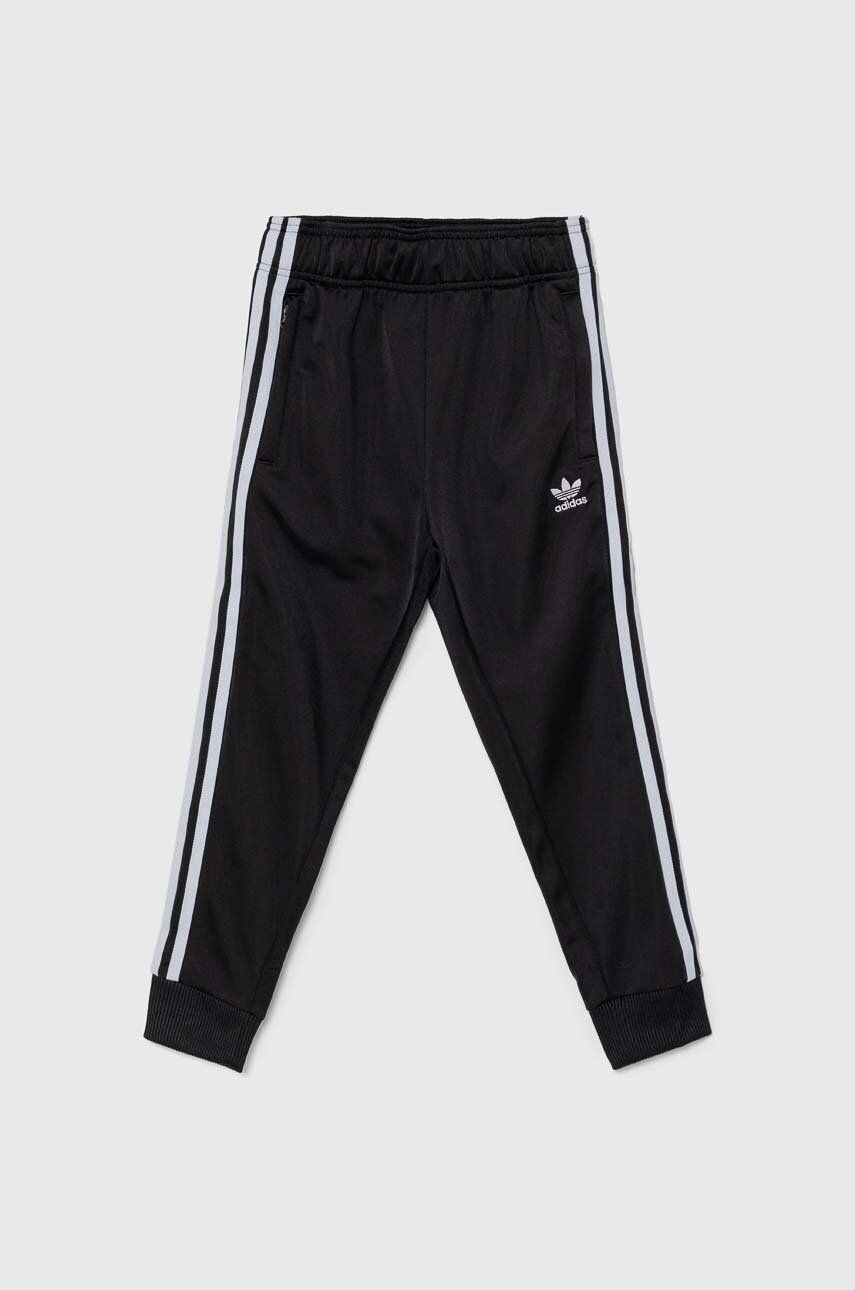 adidas Originals pantaloni de trening pentru copii SST TRACK PANTS culoarea negru, cu imprimeu, IX7630