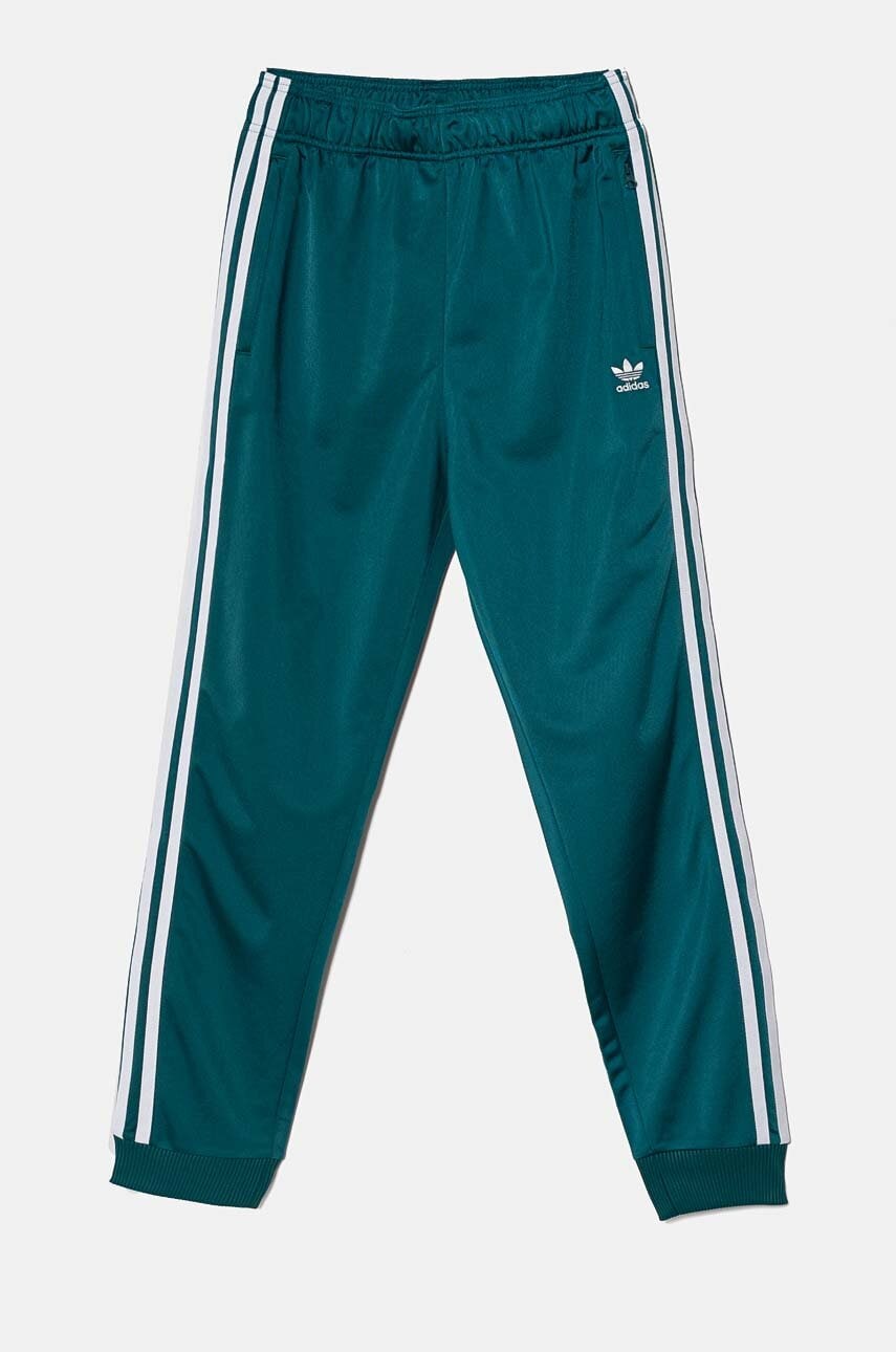 adidas Originals pantaloni de trening pentru copii SST TRACK PANTS culoarea verde, cu imprimeu, IY7463