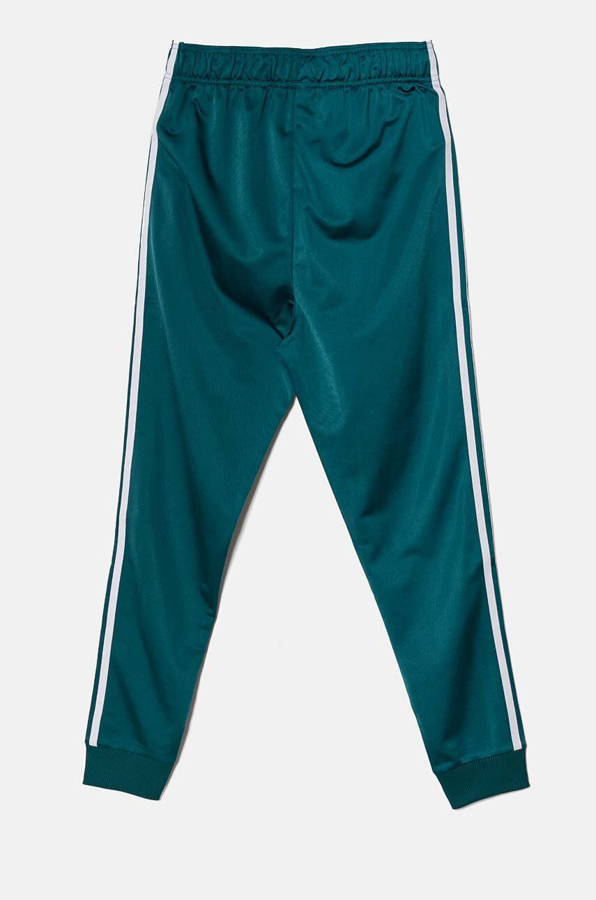 Dječji Donji Dio Trenirke Adidas Originals SST TRACK PANTS Boja: Zelena, S Aplikacijom, IY7463