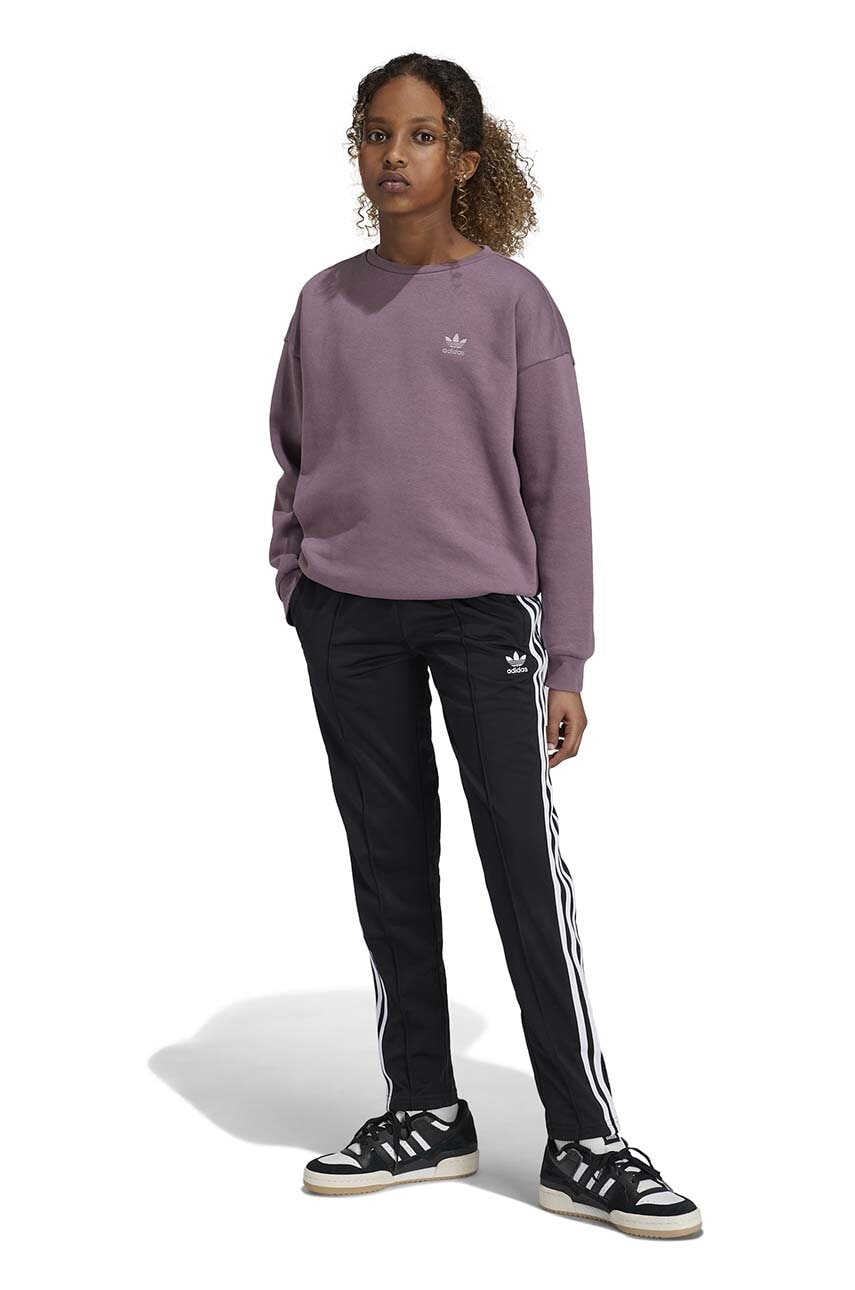 adidas Originals pantaloni de trening pentru copii SST TP OPEN HEM culoarea negru, cu imprimeu, IY9793 adidas Originals pantaloni de trening pentru copii SST TP OPEN HEM culoarea negru, cu imprimeu, IY9793