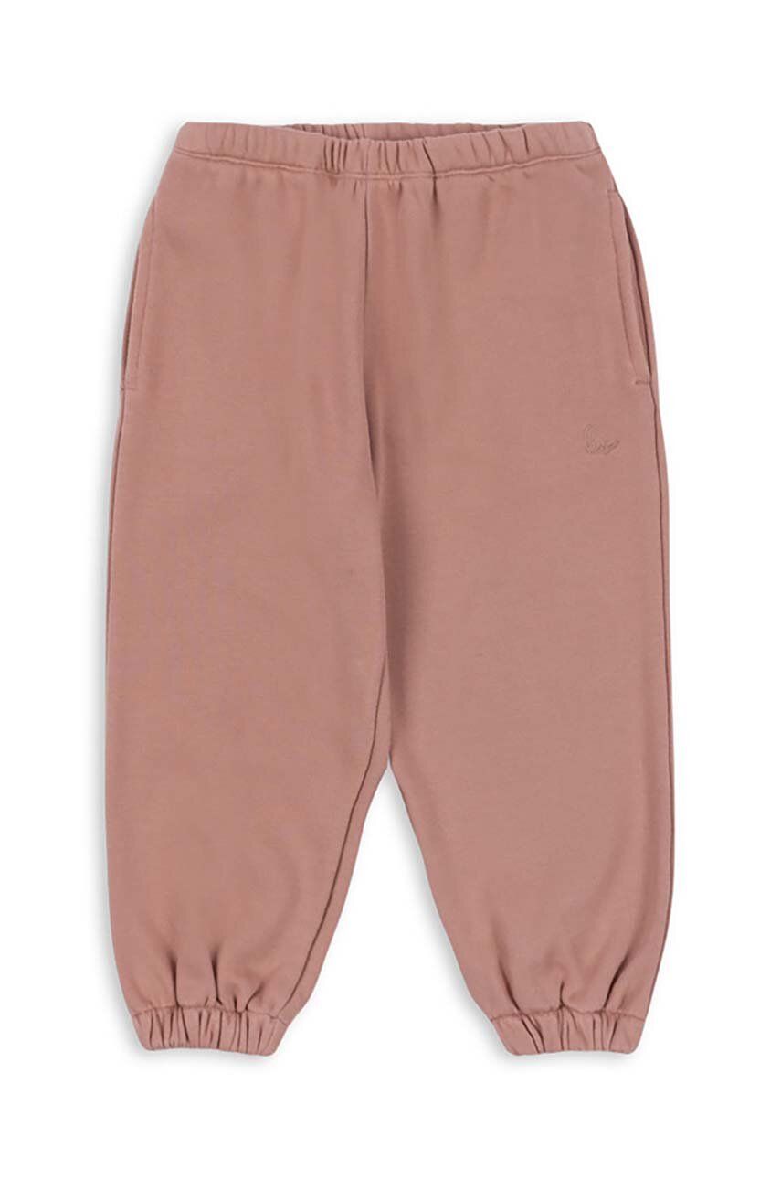 Konges Sløjd pantaloni de trening pentru copii LOU SWEAT PANTS OCS culoarea roz, modelator, KS101567