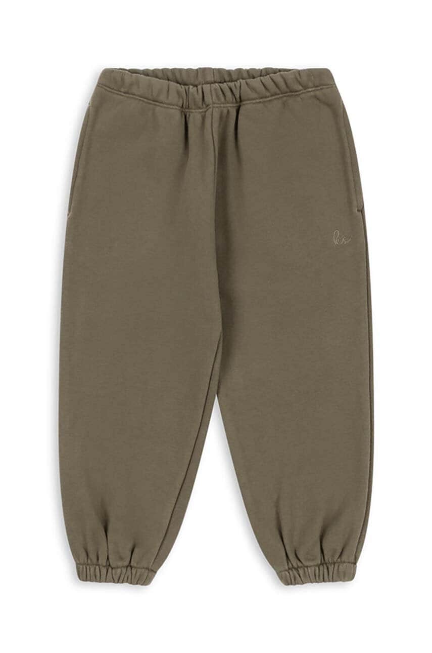 Konges Sløjd pantaloni de trening pentru copii LOU SWEAT PANTS OCS culoarea verde, modelator, KS101567 Konges Sløjd pantaloni de trening pentru copii LOU SWEAT PANTS OCS culoarea verde, modelator, KS101567