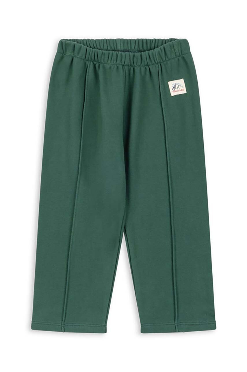 

Детски спортен панталон Konges Sløjd LOU TRACK SWEAT PANTS OCS в зелено с изчистен дизайн KS101569, Зелен