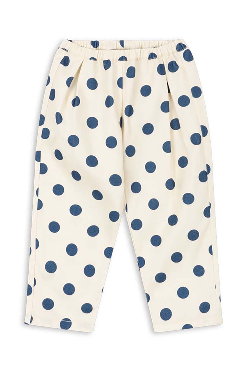 Konges Sløjd pantaloni de bumbac pentru copii NOLA PANTS GOTS culoarea alb, modelator, KS101636 Konges Sløjd pantaloni de bumbac pentru copii NOLA PANTS GOTS culoarea alb, modelator, KS101636
