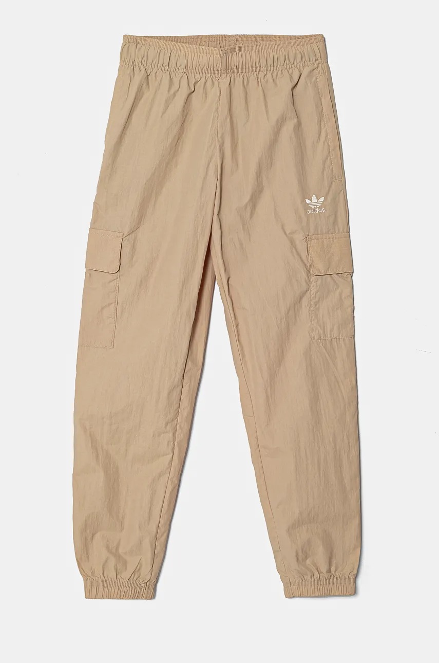 Дитячі спортивні штани adidas Originals CARGO PANTS колір бежевий однотонні IX7620