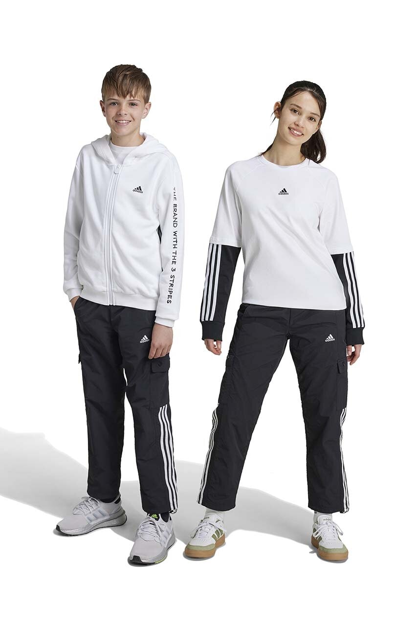 adidas pantaloni de trening pentru copii JAM WV CRG PN culoarea negru, cu imprimeu, IV9455