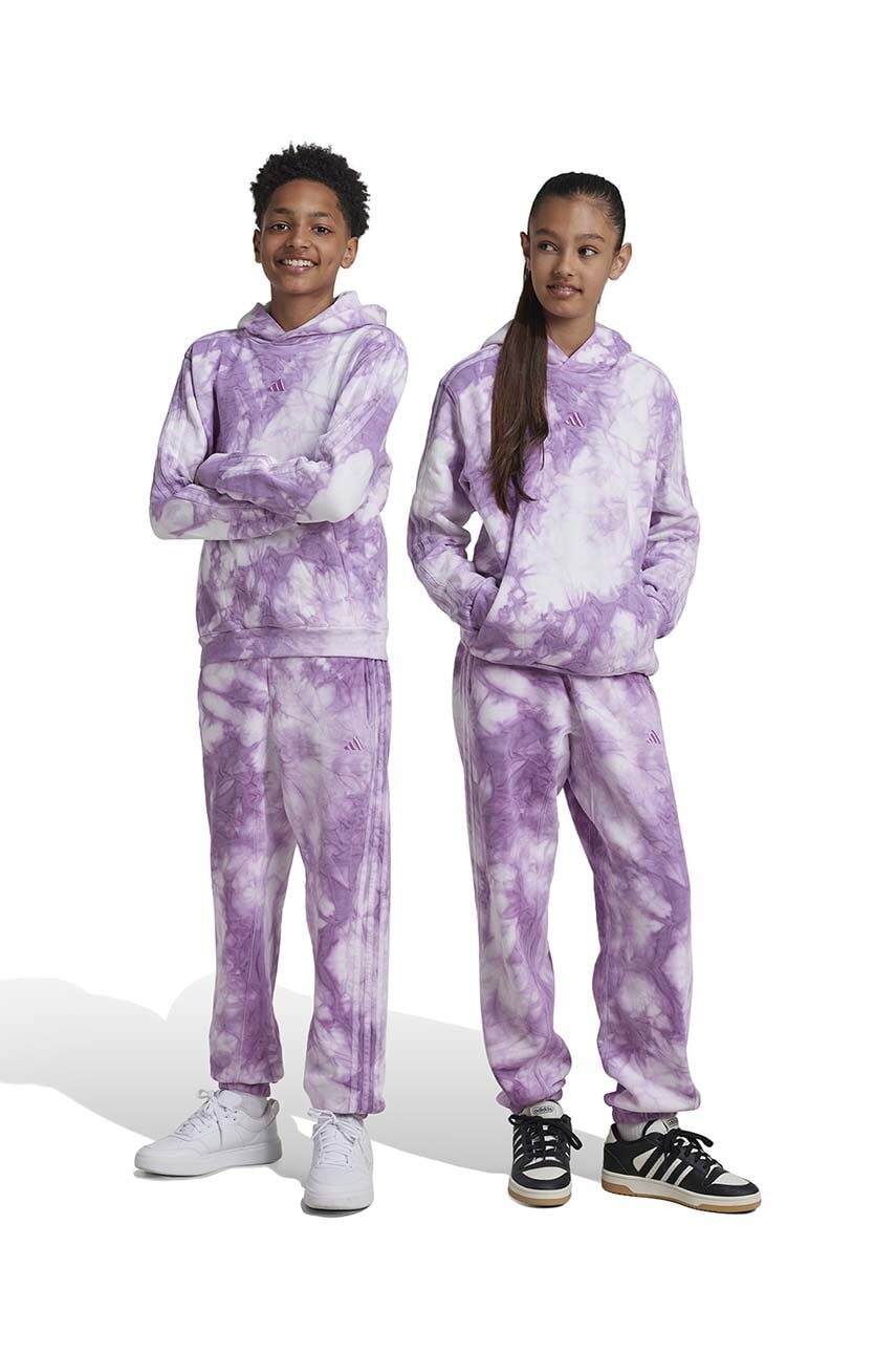 adidas pantaloni de trening pentru copii J SZN W PANT culoarea violet, modelator, IY7840 adidas pantaloni de trening pentru copii J SZN W PANT culoarea violet, modelator, IY7840