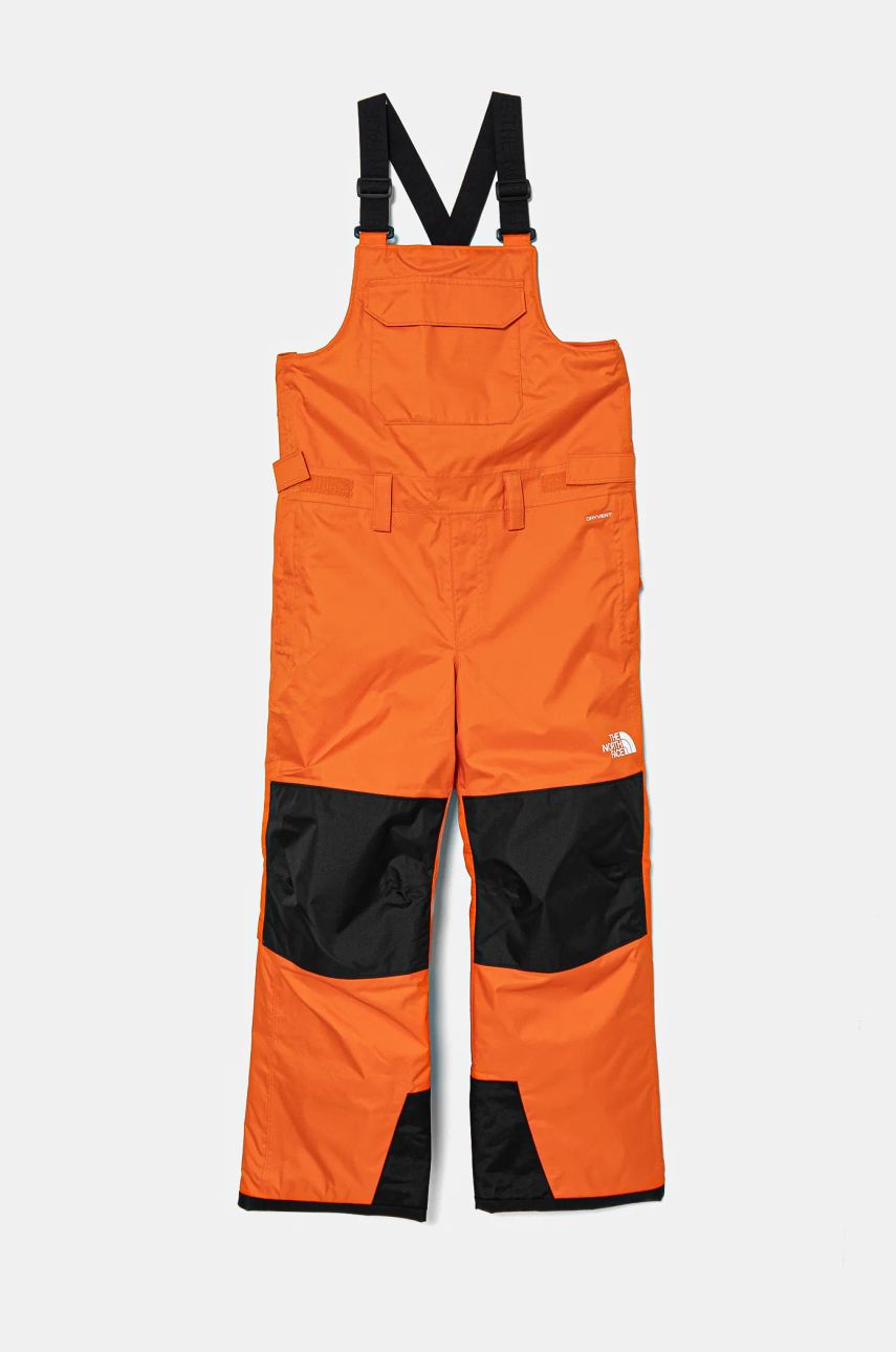 Levně Dětské lyžařské kalhoty The North Face FREEDOM INSULATED BIB oranžová barva, NF0A88UZ1OP1