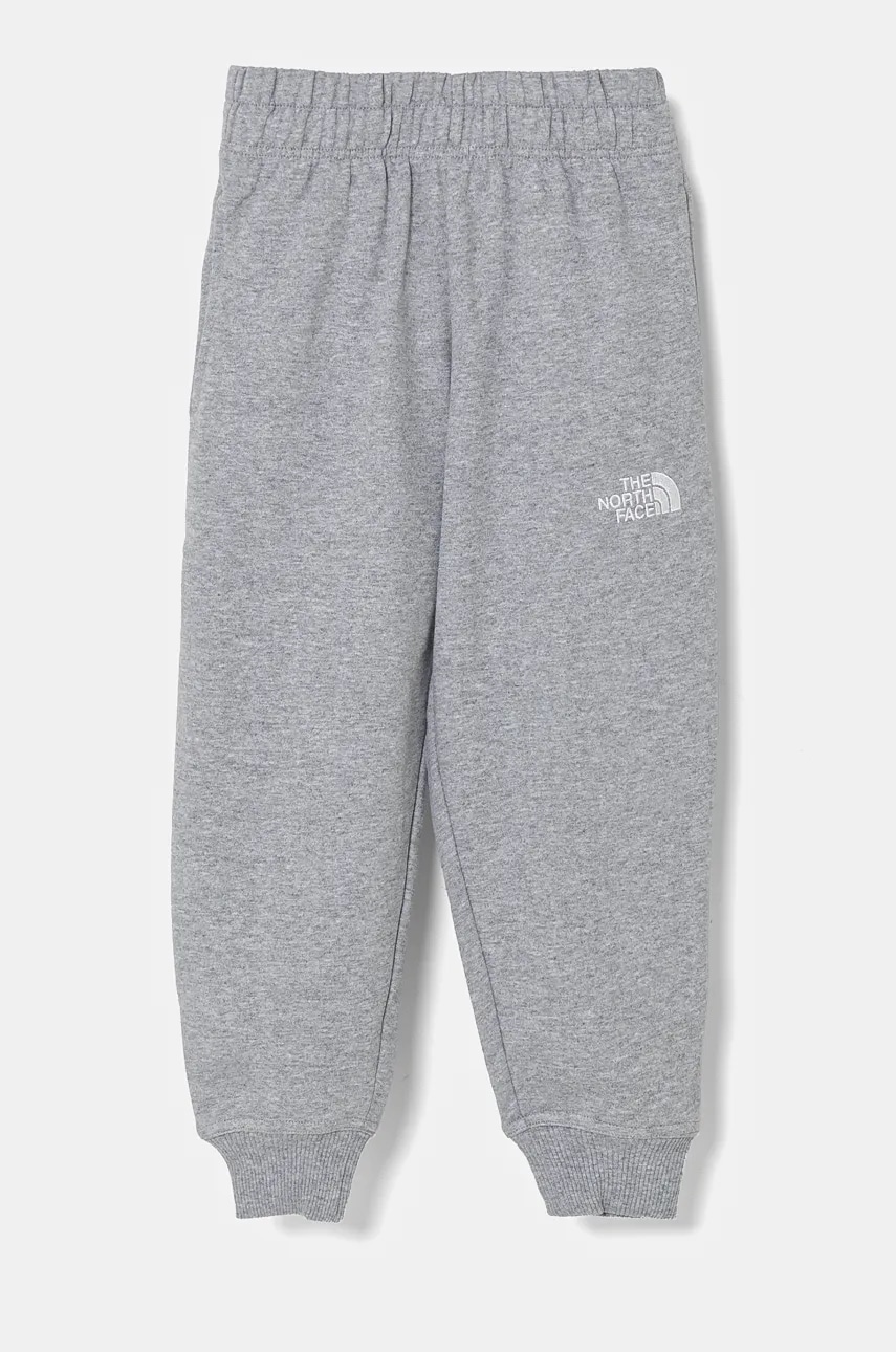 The North Face pantaloni de trening pentru copii ESSENTIAL OVERSIZED JOGGERS culoarea gri, melanj, NF0A89HUDYX1 The North Face pantaloni de trening pentru copii ESSENTIAL OVERSIZED JOGGERS culoarea gri, melanj, NF0A89HUDYX1