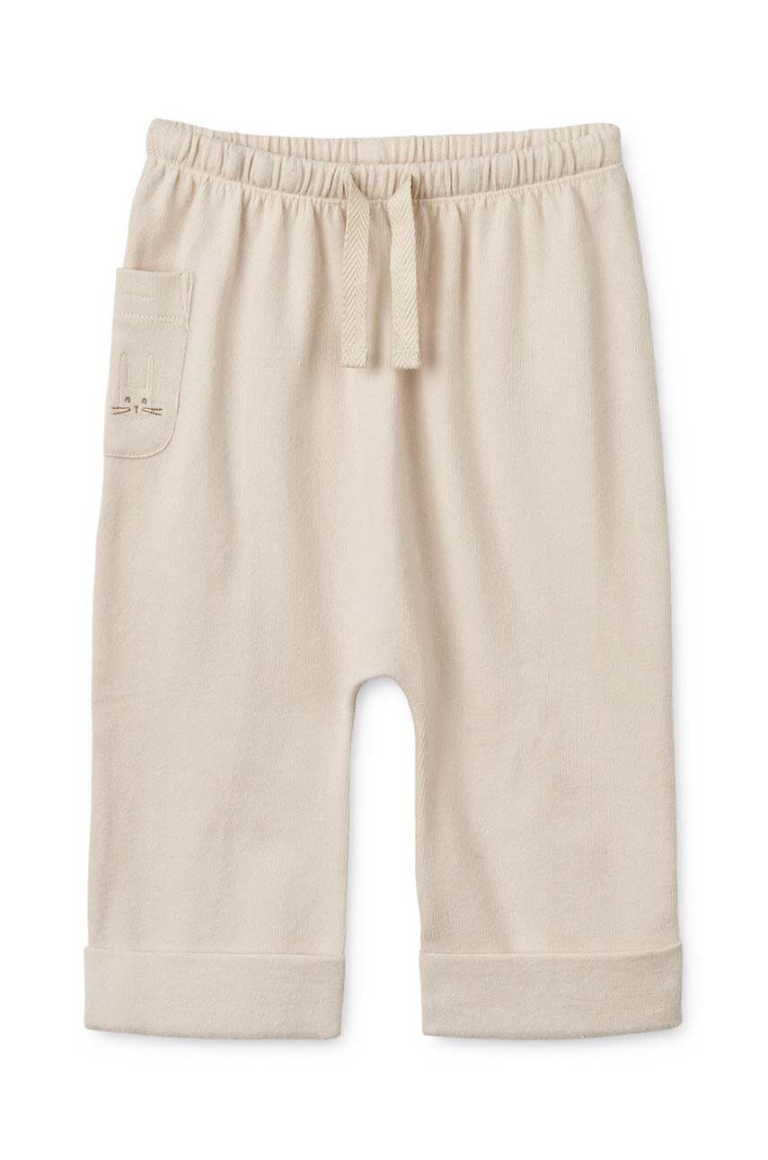 Хлопковые штаны для младенцев Liewood Alain Baby Pants цвет бежевый однотонные LW19157 в Черкассах Хлопковые штаны для младенцев Liewood Alain Baby Pants цвет бежевый однотонные LW19157 в Черкассах