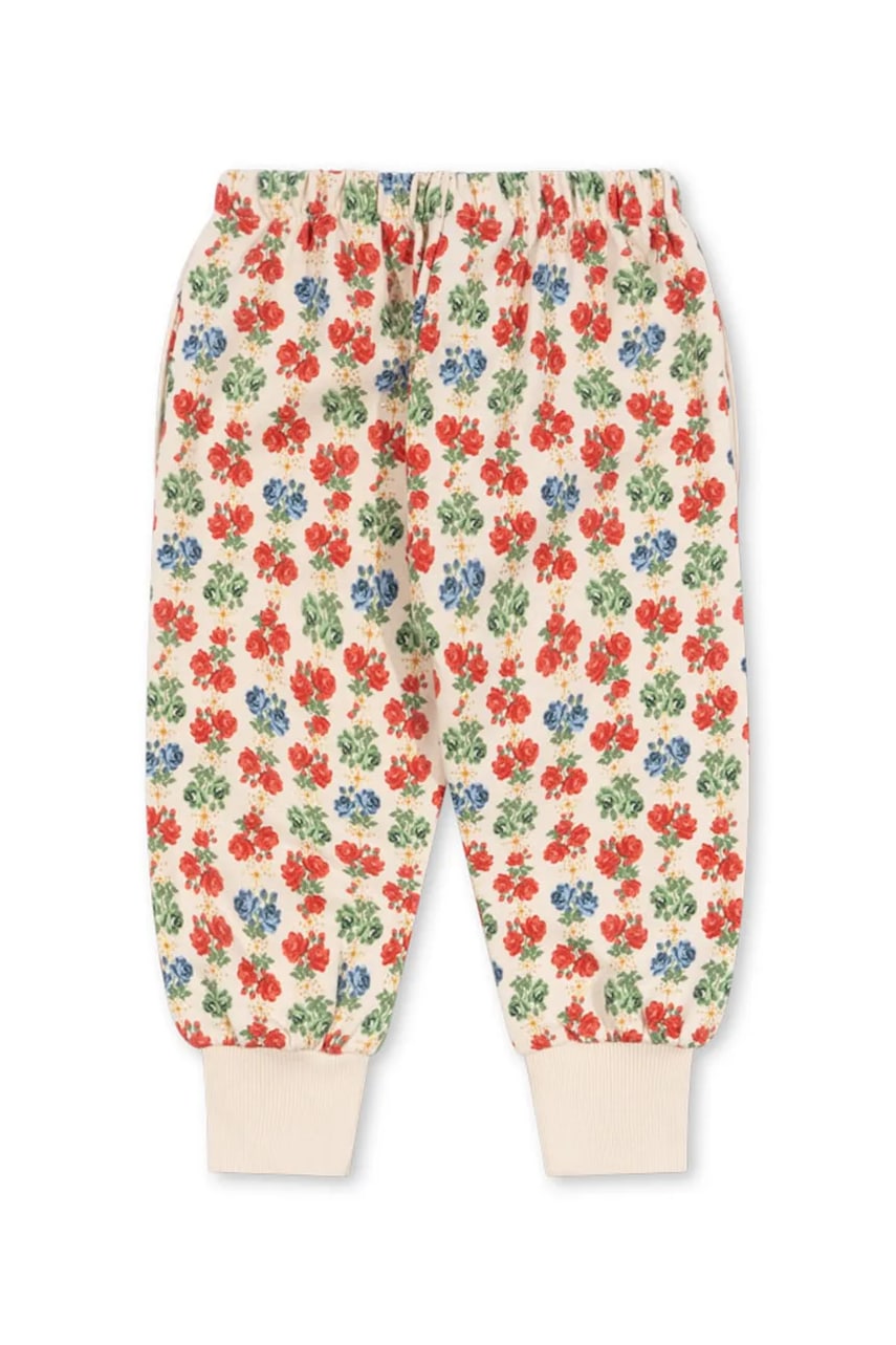 Детские хлопковые штаны Konges Sløjd LOUPY LOU SWEAT PANTS GOTS цвет бежевый с узором KS102027 Детские хлопковые штаны Konges Sløjd LOUPY LOU SWEAT PANTS GOTS цвет бежевый с узором KS102027