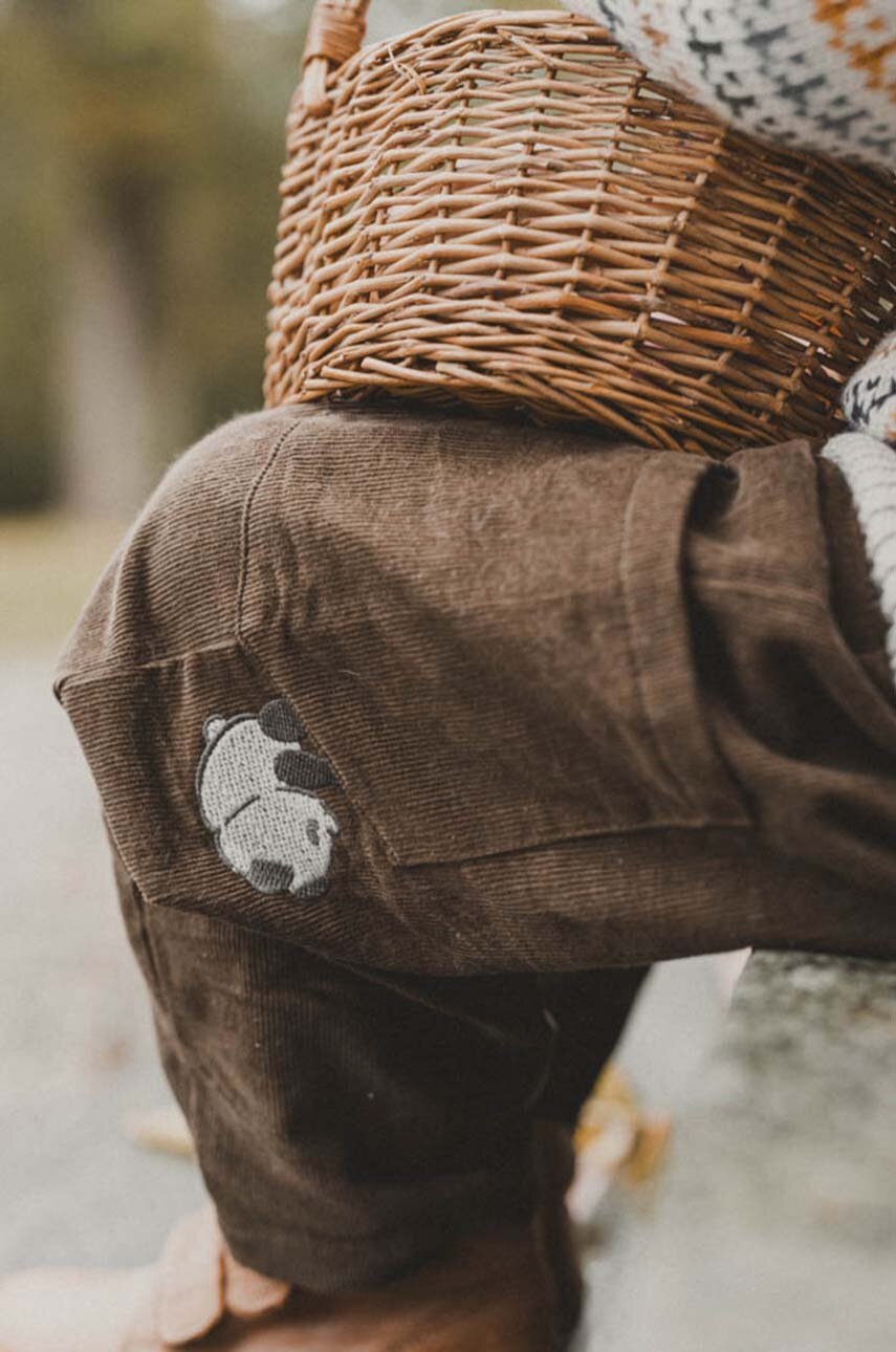 Дитячі бавовняні штани That's mine Frederik колір коричневий з аплікацією 117451 в Івано-Франковську Дитячі бавовняні штани That's mine Frederik колір коричневий з аплікацією 117451 в Івано-Франковську