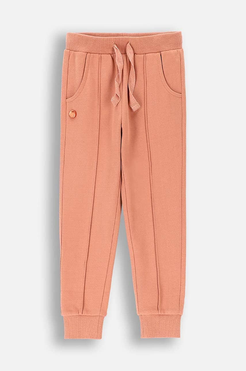 Coccodrillo pantaloni de trening din bumbac pentru copii culoarea roz, neted, RODEO GIRL KIDS Coccodrillo pantaloni de trening din bumbac pentru copii culoarea roz, neted, RODEO GIRL KIDS