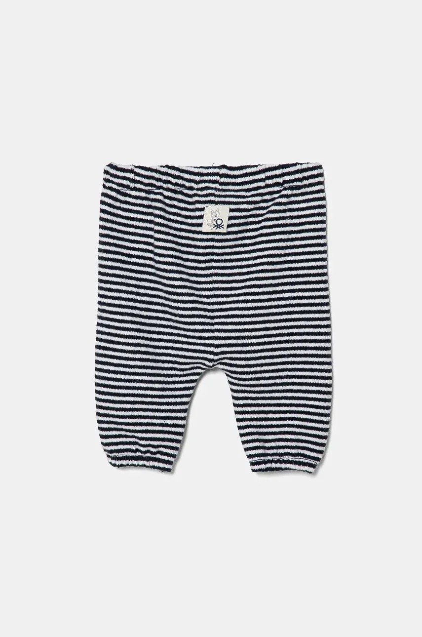 Штани для немовлят United Colors of Benetton колір синій візерунок 3KZMAF01Z