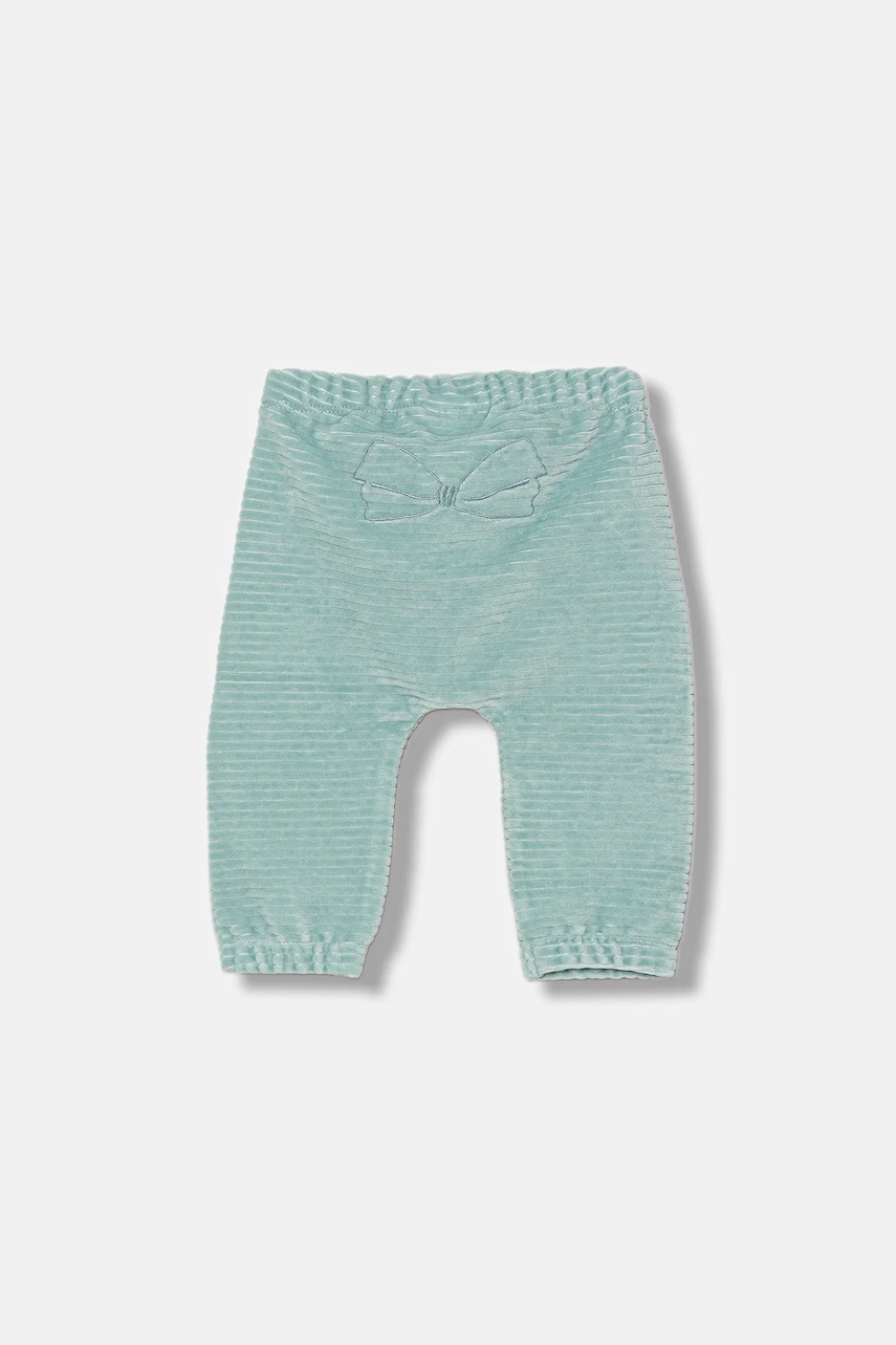 Брюки для младенцев United Colors of Benetton цвет бирюзовый однотонные 3MCDAF020 Брюки для младенцев United Colors of Benetton цвет бирюзовый однотонные 3MCDAF020