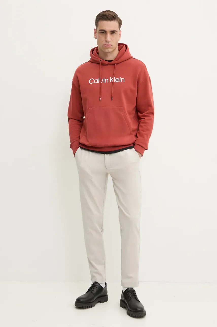 Брюки Calvin Klein мужские цвет бежевый облегающие K10K113648 Брюки Calvin Klein мужские цвет бежевый облегающие K10K113648