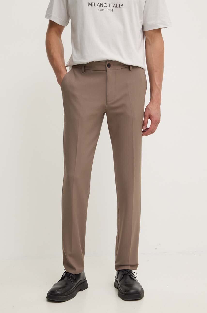 Les Deux pantaloni barbati, culoarea bej, drept, LDM501072 Les Deux pantaloni barbati, culoarea bej, drept, LDM501072