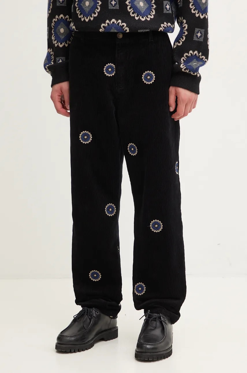 Les Deux pantaloni barbati, culoarea negru, drept, LDM510142 Les Deux pantaloni barbati, culoarea negru, drept, LDM510142