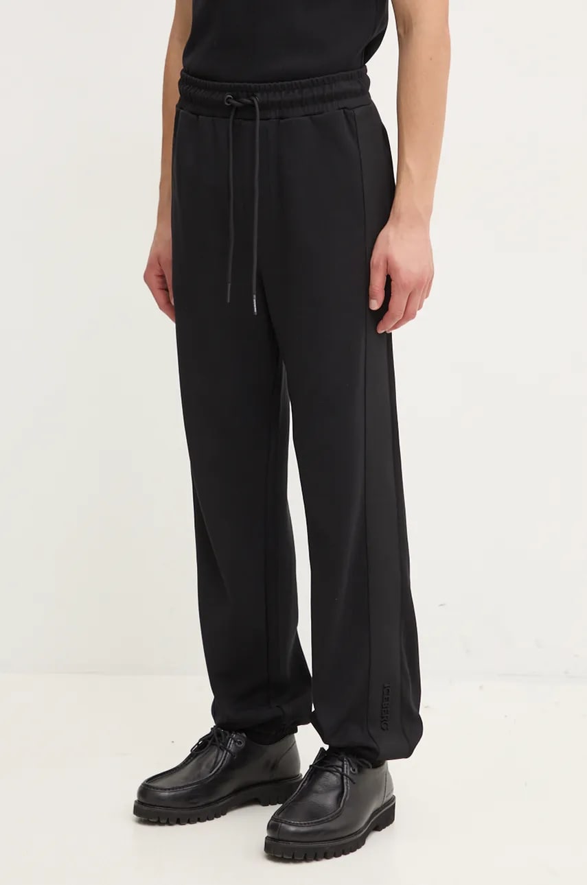 Iceberg pantaloni barbati, culoarea negru, neted, B031 6331 Iceberg pantaloni barbati, culoarea negru, neted, B031 6331