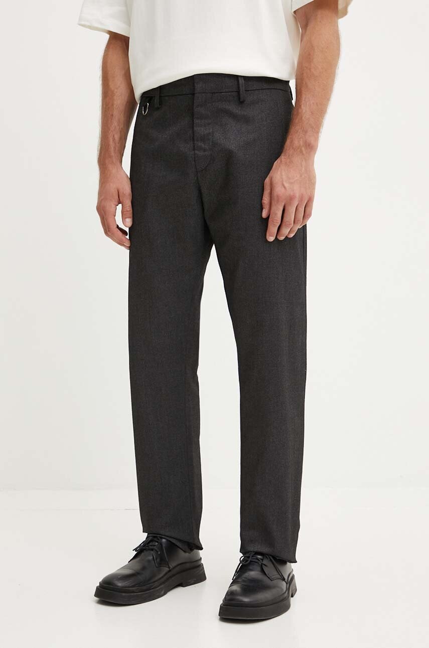 Iceberg pantaloni barbati, culoarea negru, drept, B090 0161