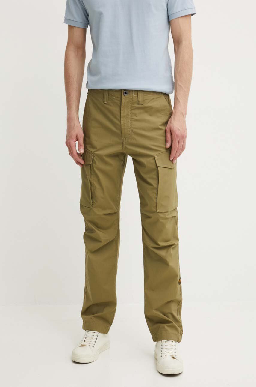 G-Star Raw pantaloni barbati, culoarea verde, cu fason cargo, D24309-D308