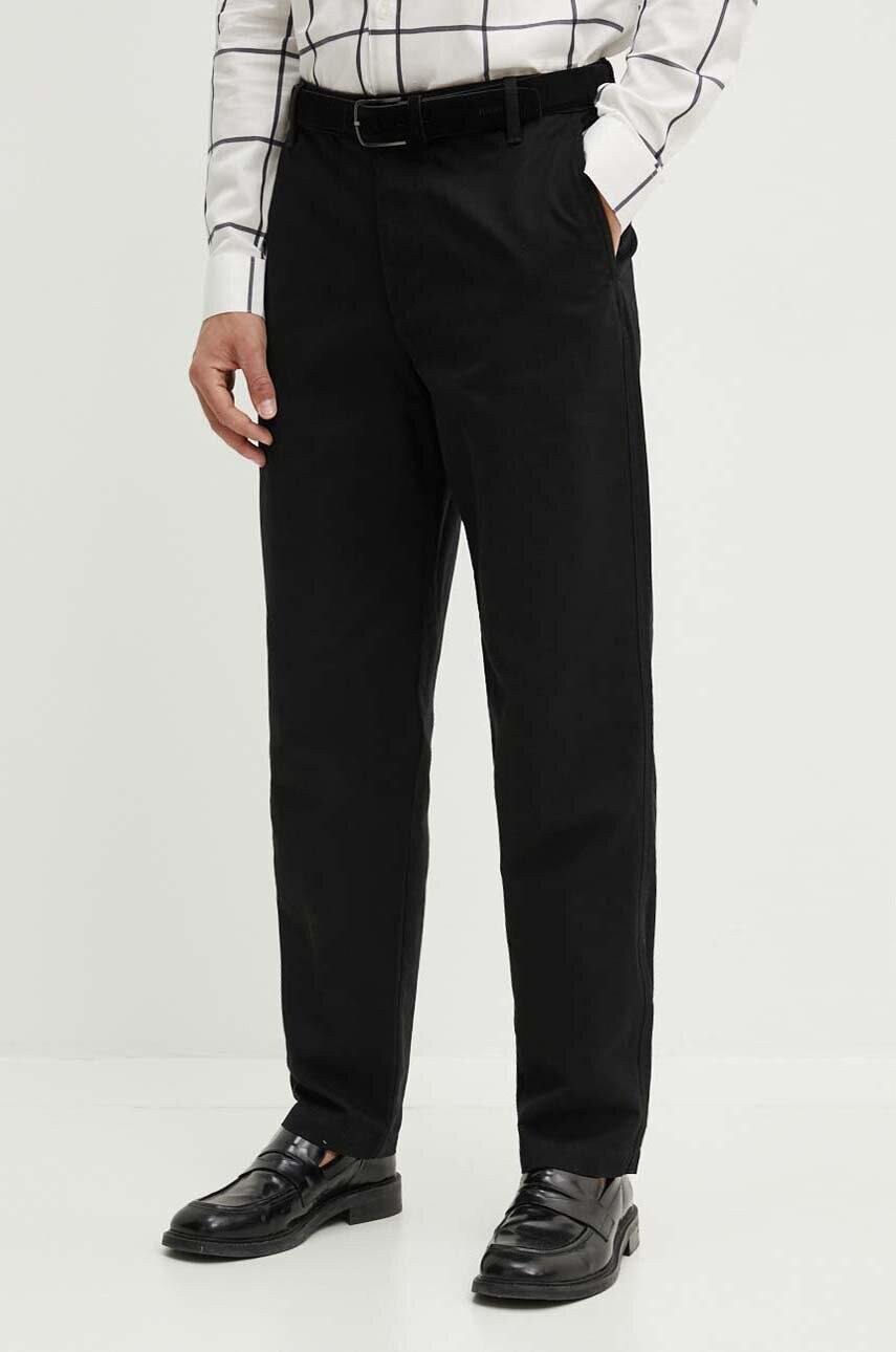 Armani Exchange pantaloni de bumbac culoarea negru, 6DZPL6 ZN5WZ