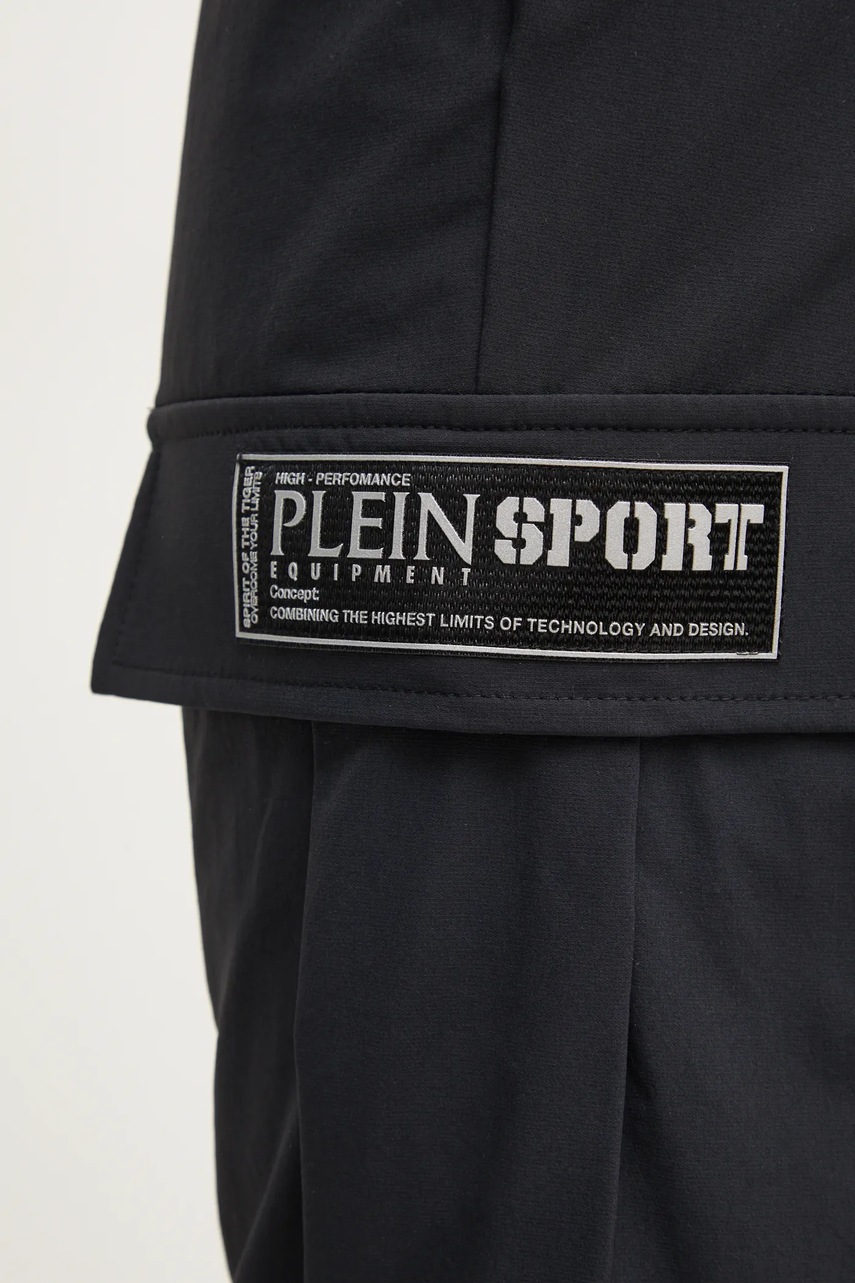 Спортивні штани PLEIN SPORT колір чорний з аплікацією AADC MJT2453 SXV005N 