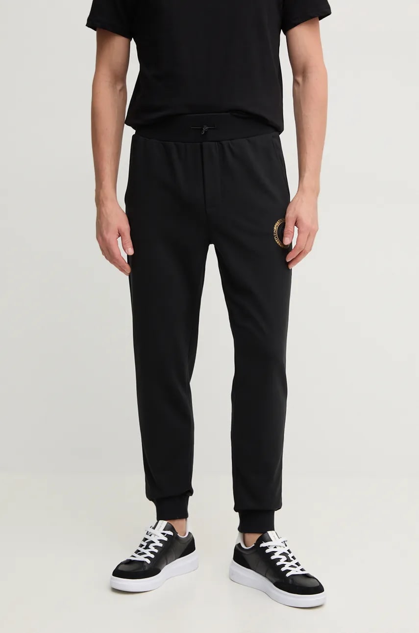 PLEIN SPORT pantaloni de trening culoarea negru, cu imprimeu, AADC MJT2458 STE001N PLEIN SPORT pantaloni de trening culoarea negru, cu imprimeu, AADC MJT2458 STE001N
