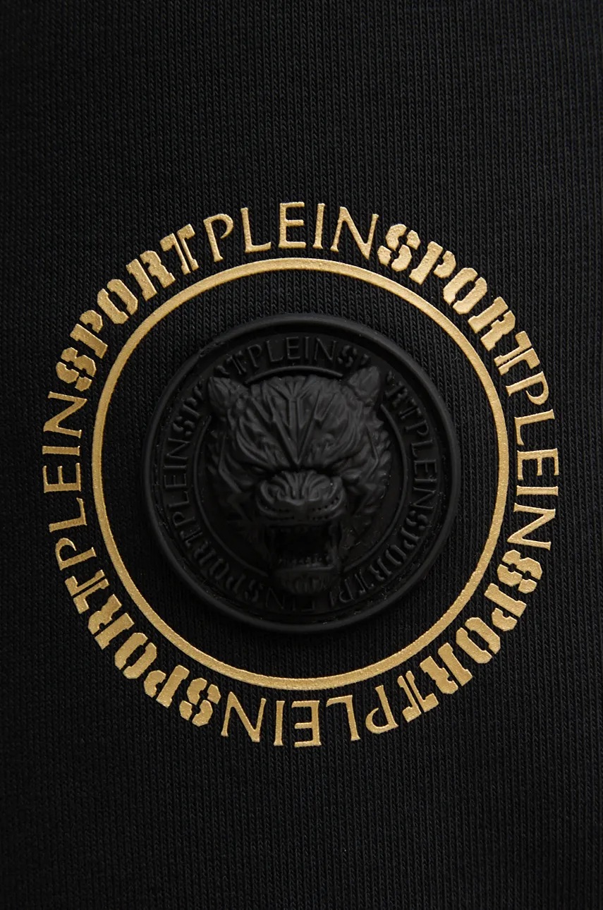 Спортивні штани PLEIN SPORT колір чорний з аплікацією AADC MJT2458 STE001N 
