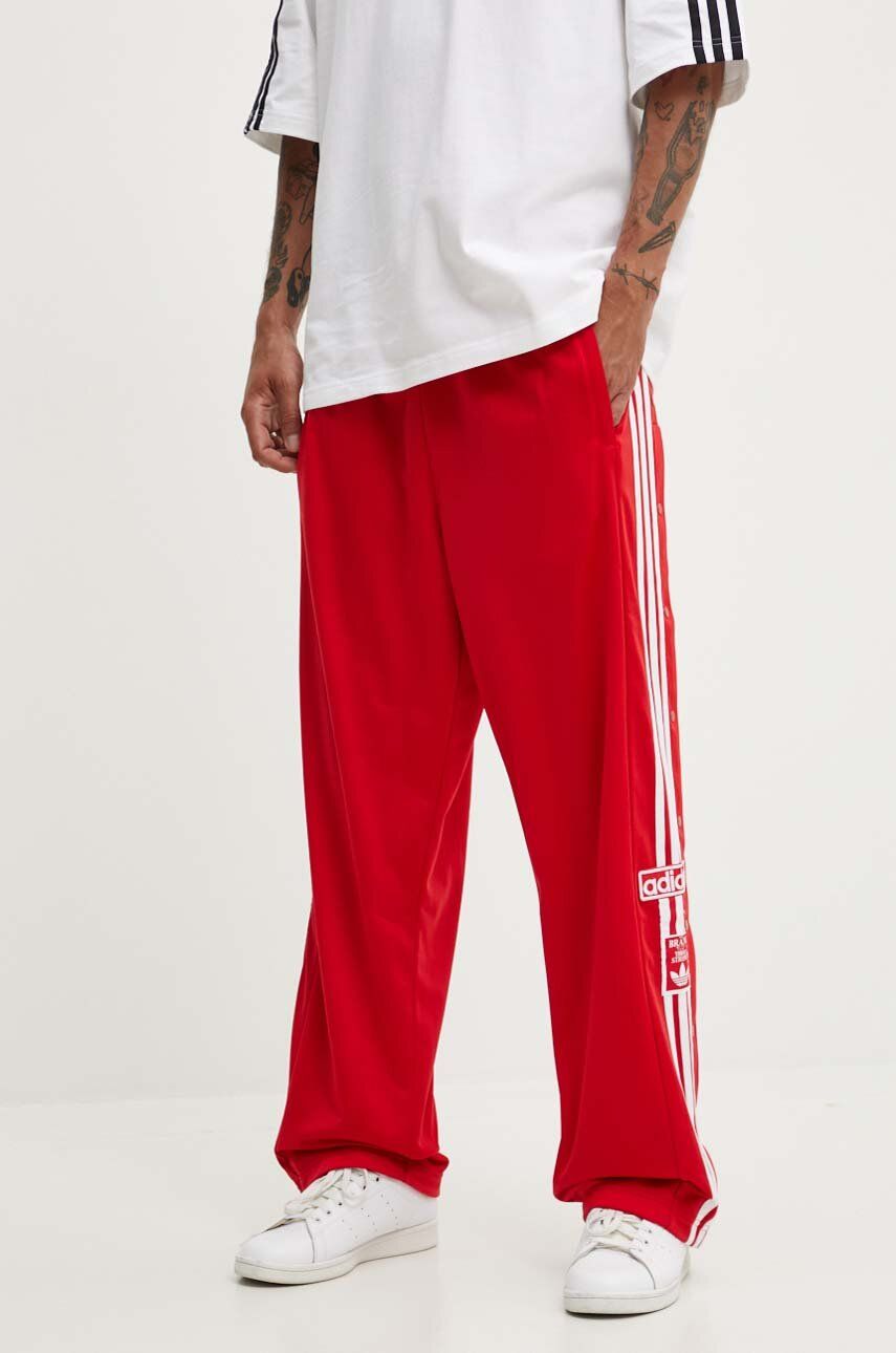 adidas Originals pantaloni de trening culoarea rosu, cu imprimeu, IY9924