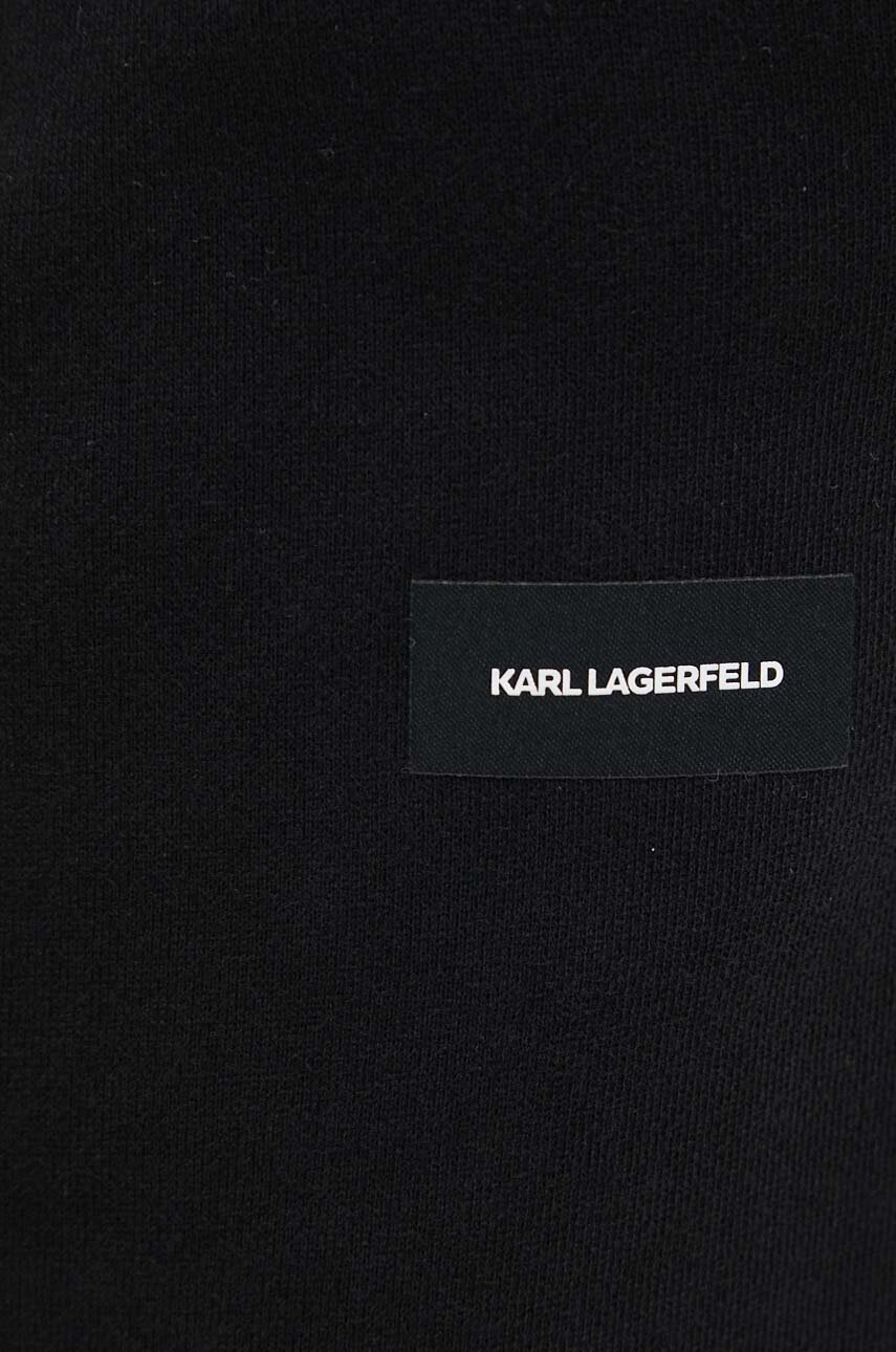 Бавовняні спортивні штани Karl Lagerfeld колір чорний однотонні 245M2112 