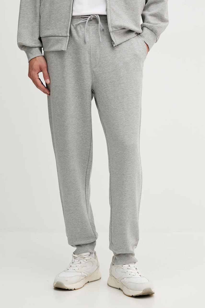 United Colors of Benetton pantaloni de trening din bumbac culoarea negru, uni, 342ZUF01B