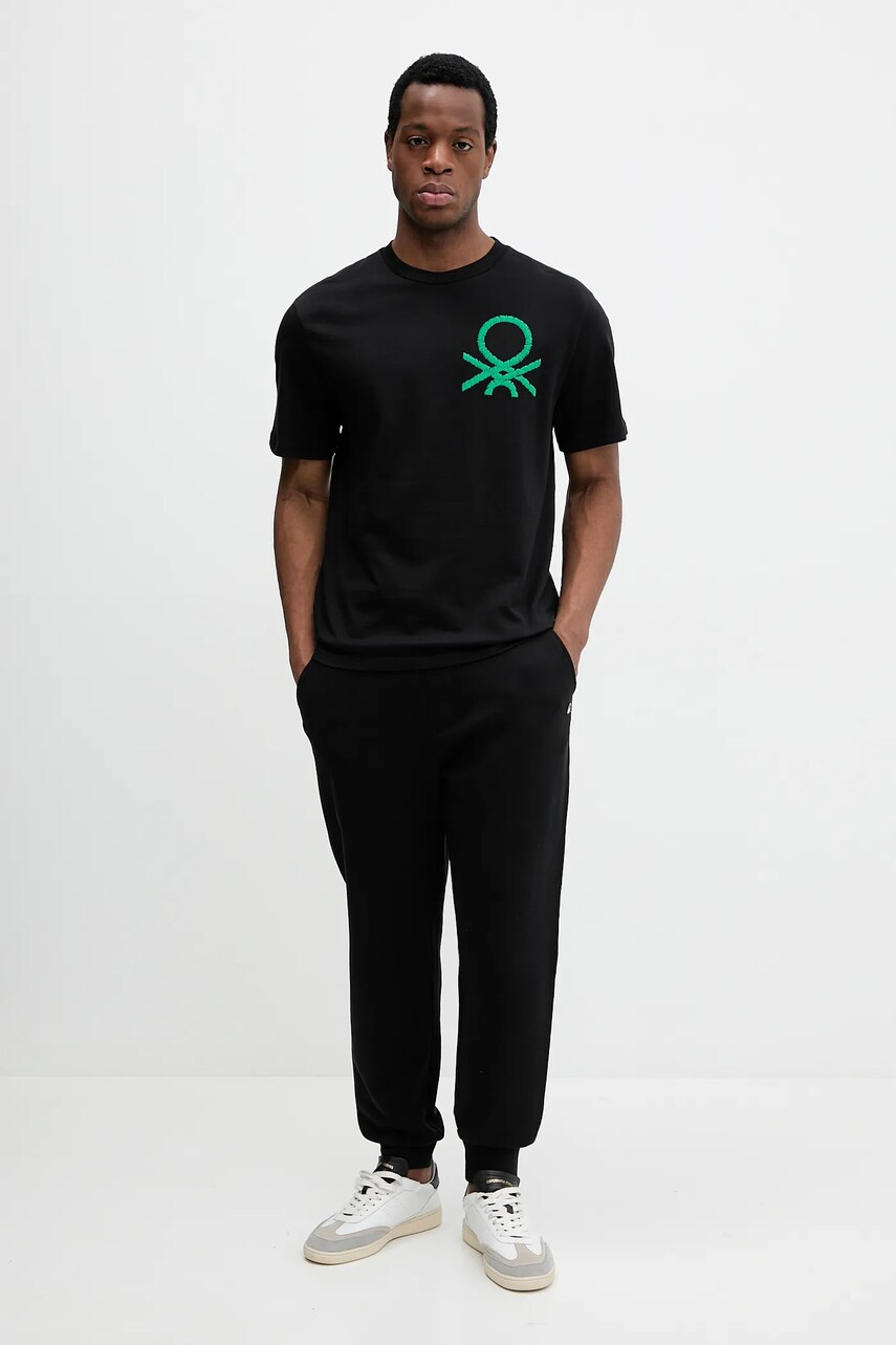 Хлопковые спортивные штаны United Colors of Benetton однотонные 342ZUF01B Хлопковые спортивные штаны United Colors of Benetton однотонные 342ZUF01B