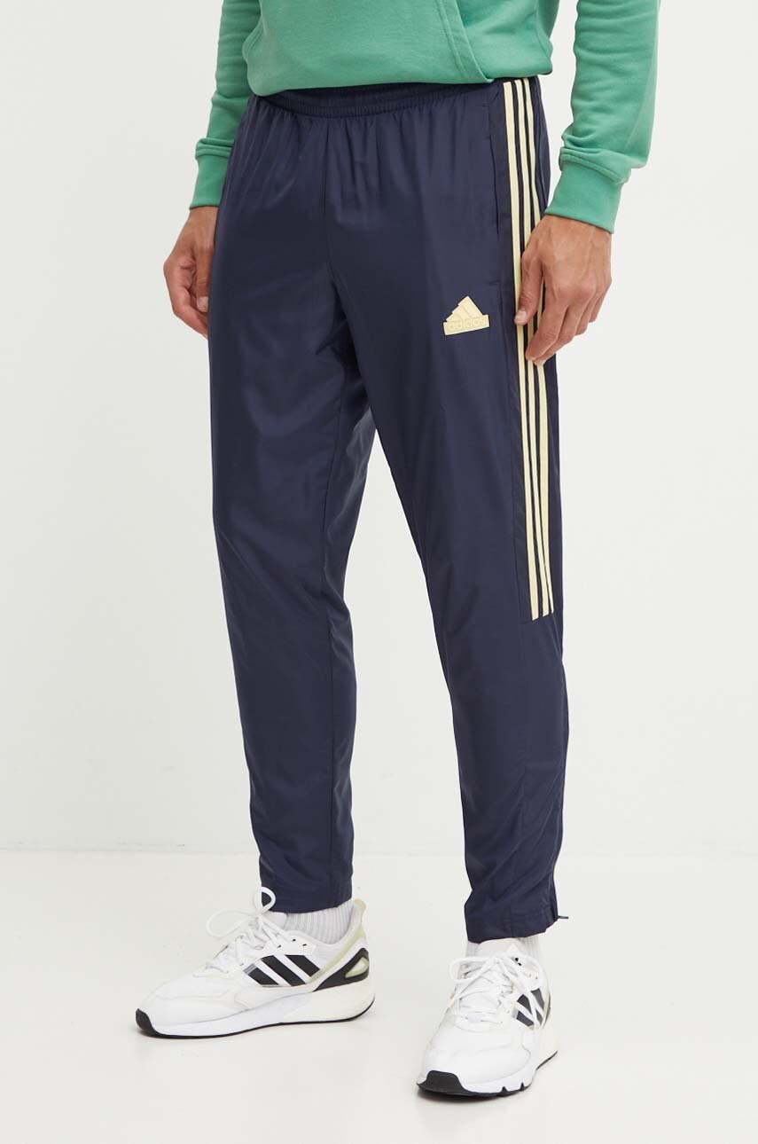 adidas pantaloni de trening Tiro culoarea albastru marin, cu imprimeu, IW3582 adidas pantaloni de trening Tiro culoarea albastru marin, cu imprimeu, IW3582